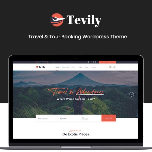 Tevily – Travel & Tour Booking WordPress Theme