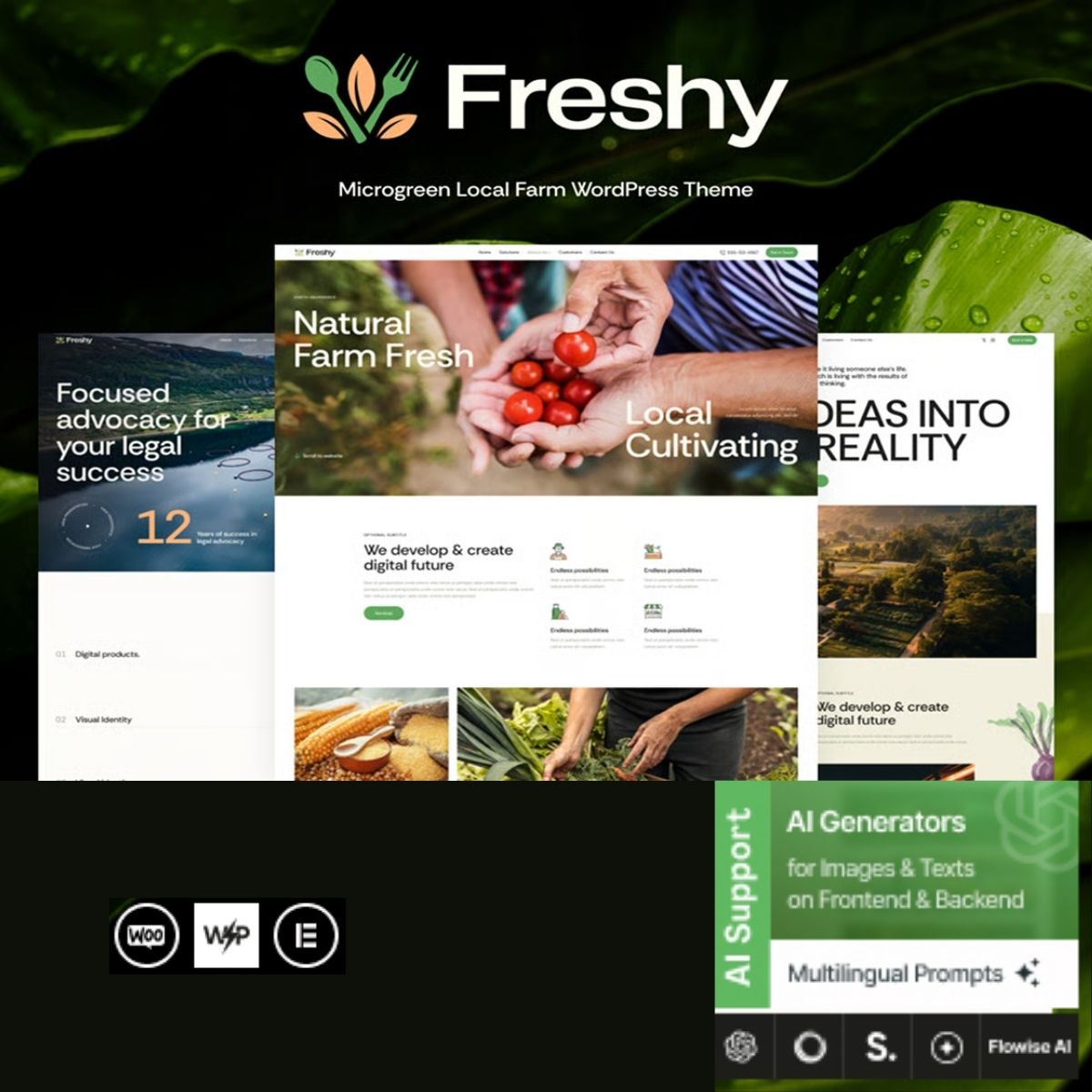 Freshy - Microgreen Local Farm WordPress Theme
