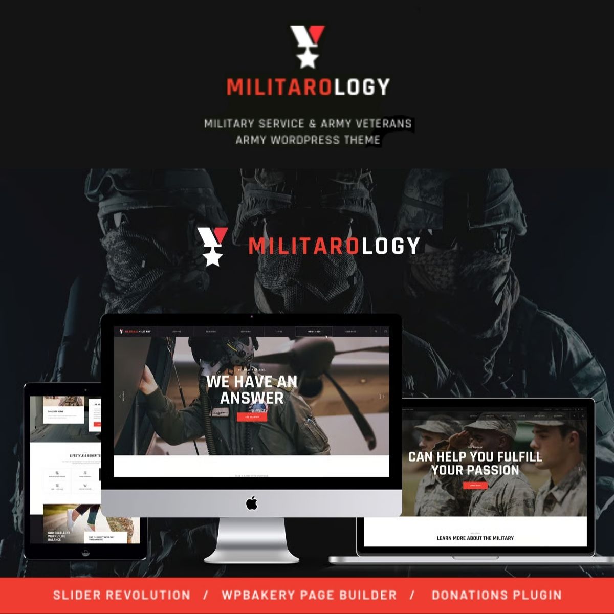 Militarology - Military Service & Army Veterans WordPress Theme