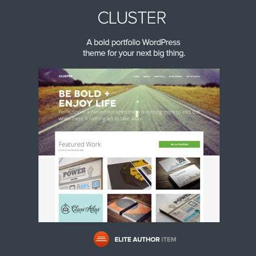 Cluster A Bold Portfolio Wordpress Theme