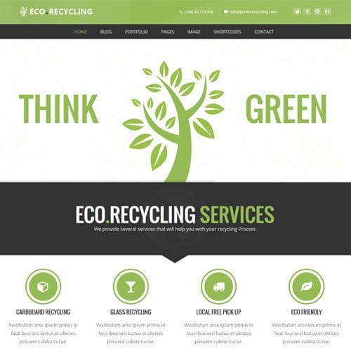Eco Recycling Ecology Nature WordPress Theme