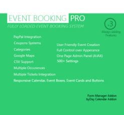 Event Booking Pro WP Plugin paypal or offline