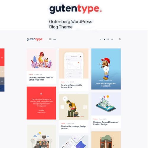 Gutentype 100 Gutenberg WordPress Theme for Modern Blog