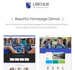 Lincoln Education Material Design WordPress Theme