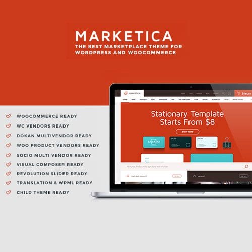 Marketica eCommerce and Marketplace WooCommerce WordPress Theme