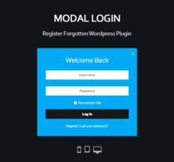 Modal Login Register Forgotten WordPress Plugin