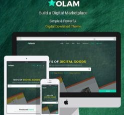 Olam WordPress Easy Digital Downloads Theme Digital Marketplace Bookings