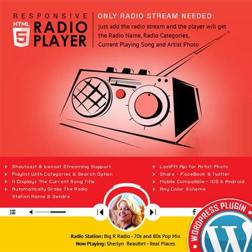 Radio Player Shoutcast Icecast WordPress Plugin