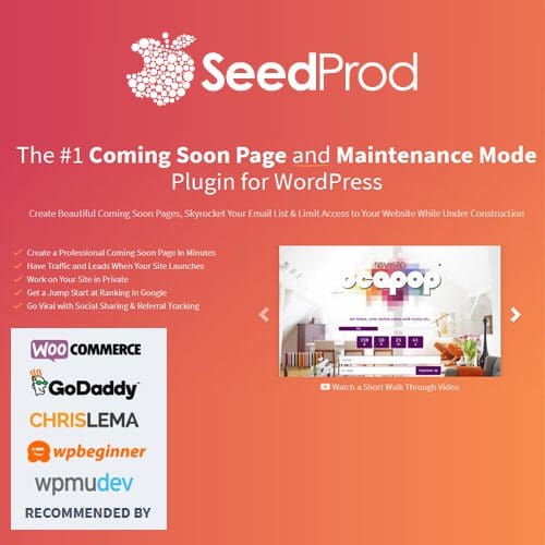 SeedProd Coming Soon Pro WordPress Coming Soon Pages Maintenance Mode