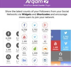 Social Counter Plugin for WordPress Arqam