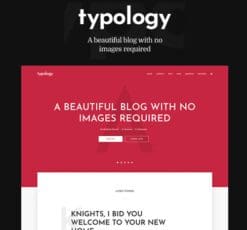 Typology Text Based Minimal WordPress Blog Theme