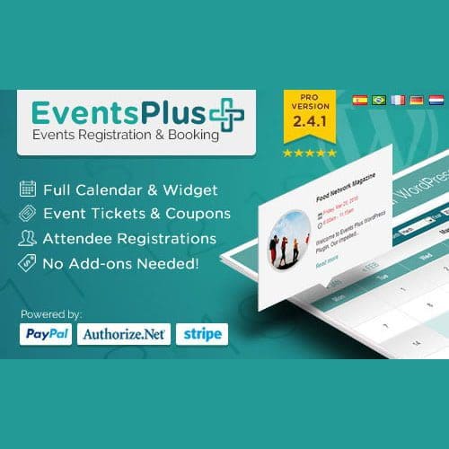WP EventsPlus – Events Calendar Registration Booking
