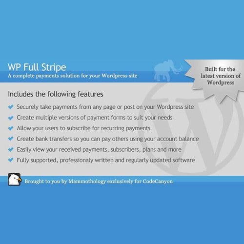 WP Full Stripe Subscription and payment plugin for WordPress