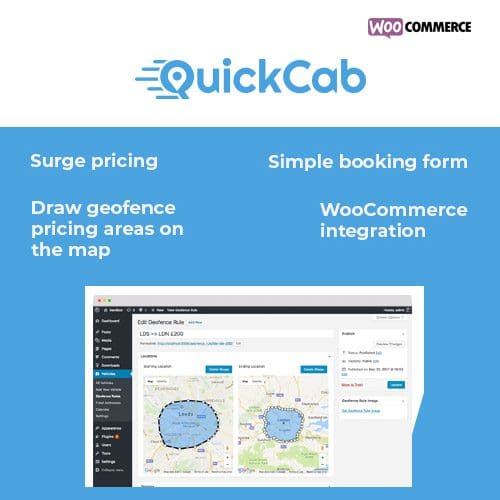 QuickCab: WooCommerce Taxi Booking Plugin - ThemeVN