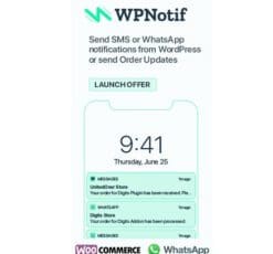 WPNotif WordPress SMS WhatsApp Message Notifications