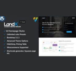 LandX Multipurpose WordPress Theme Software Application Landing Pages Builder for Marketing Agency