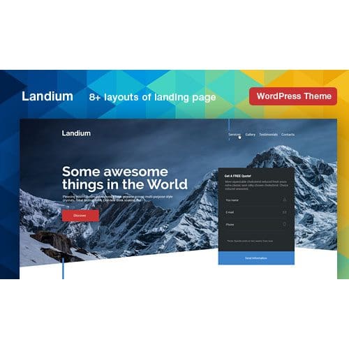 Landium APP Landing Page WordPress