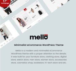 Mella Minimalist Ajax WooCommerce WordPress Theme