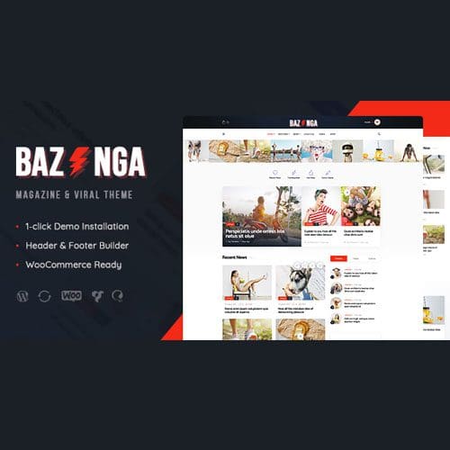 Bazinga Modern Magazine Viral Blog WordPress Theme