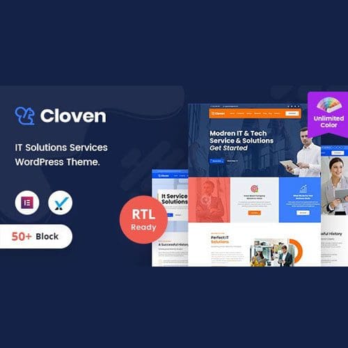 Cloven IT Solutions Services Company WordPress Theme RTL