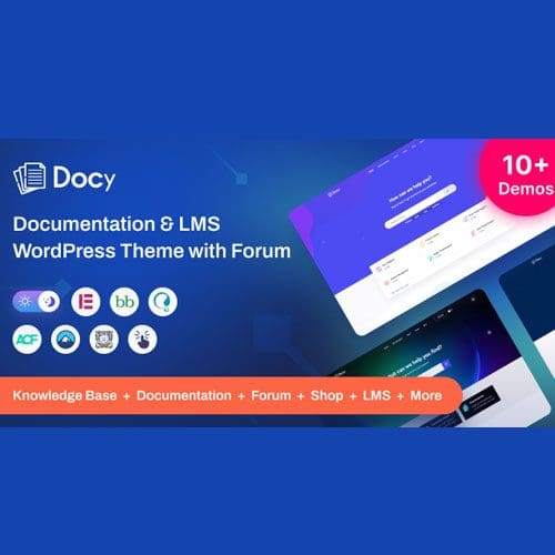 Docy Premium Documentation Knowledge base LMS WordPress Theme with Helpdesk Forum