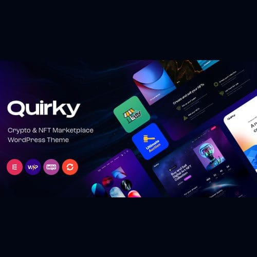 Quirky NFT Token Blockchain WCFM Marketplace WordPress Theme