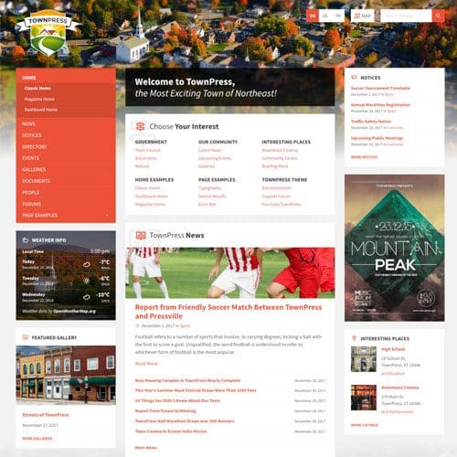 TownPress Municipality Town Government WordPress Theme