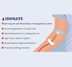 IDonatePro Blood Donation Request And Donor Management WordPress Plugin