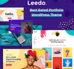 Leedo Modern Colorful Creative Portfolio WordPress Theme
