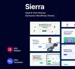 Sierra SaaS Tech Startup Elementor WordPress Theme