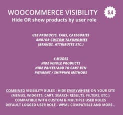 WooCommerce Hide Products Categories Prices Payment and Shipping by User Role