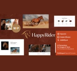 Happy Rider Horse School Equestrian Center WordPress Theme