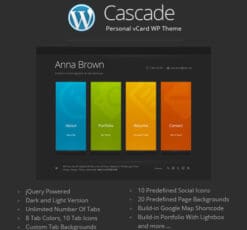 Cascade – Personal vCard WordPress Theme