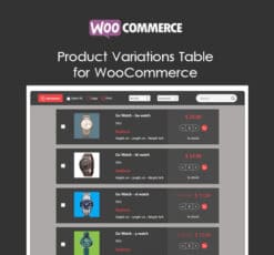 Product Variations Table for WooCommerce