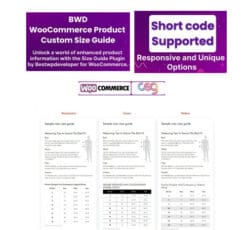 BWD Product Custom Size Guide For WooCommerce