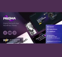 Prisma – Digital Startup & App WordPress Theme + AI